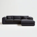 Ecksofa mit rechter Recamiere, 300 x 170 x 85 cm, Anthrazit, Polyesterbezug