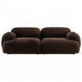 2-Sitzer-Sofa 220 × 100 × 75 cm Dunkelbraun mit Bouclé-Polyesterbezug