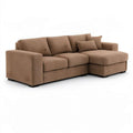 3-Sitzer Ecksofa mit Recamiere rechts, 250 x 160 x 85 cm, Braun