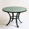 Runder Mosaiktisch Ø 70 cm, Höhe 55 cm, Grün/Schwarz